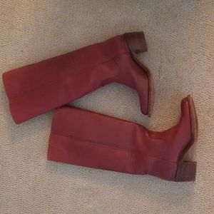 FRYE Burgundy Campus Boots, size 6.5